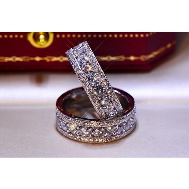Micro Diamond Zircon Gold Plated Rings Are Popular In Europe and America