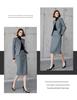 2024 Women's Gray Plaid Two-Piece Suit – Korean Style Formal Jacket & Skirt for Early Autumn