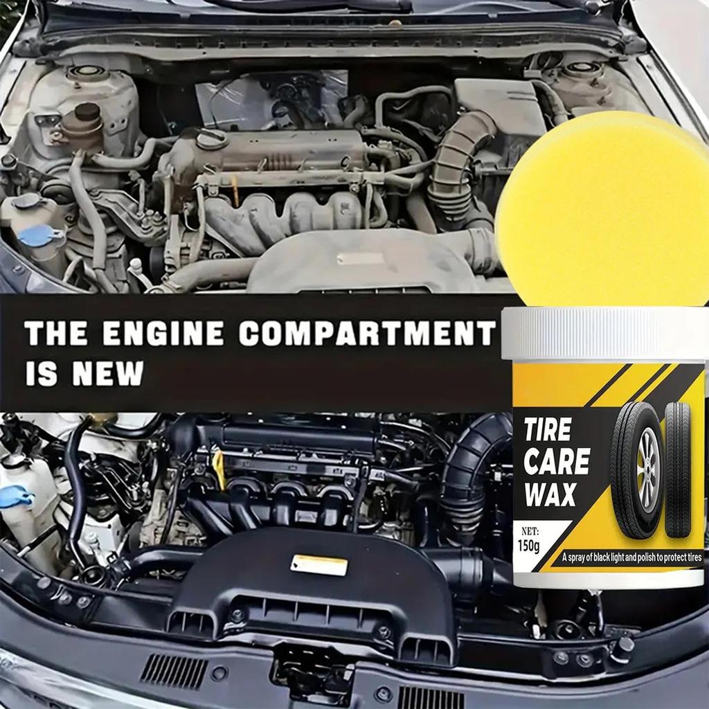 Birdusunce Tire , Shine Tire Paste, Truck RV Tire Polishing Paste with Sponge Clean & Protect