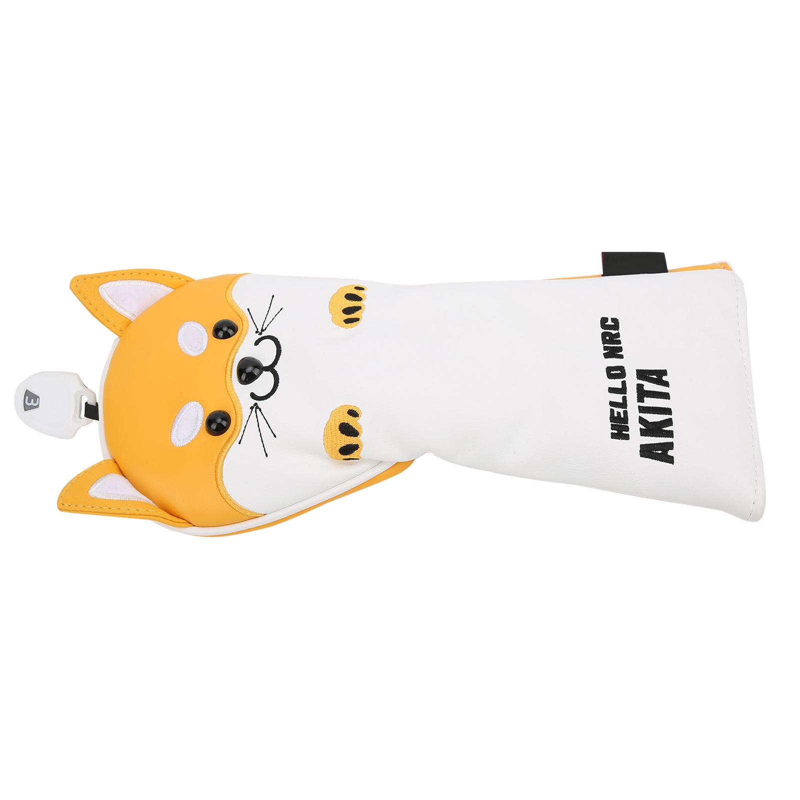 

Golf Club Head Cover Cute Animal Shape Wood Protective Headcover No.3 Yellow White