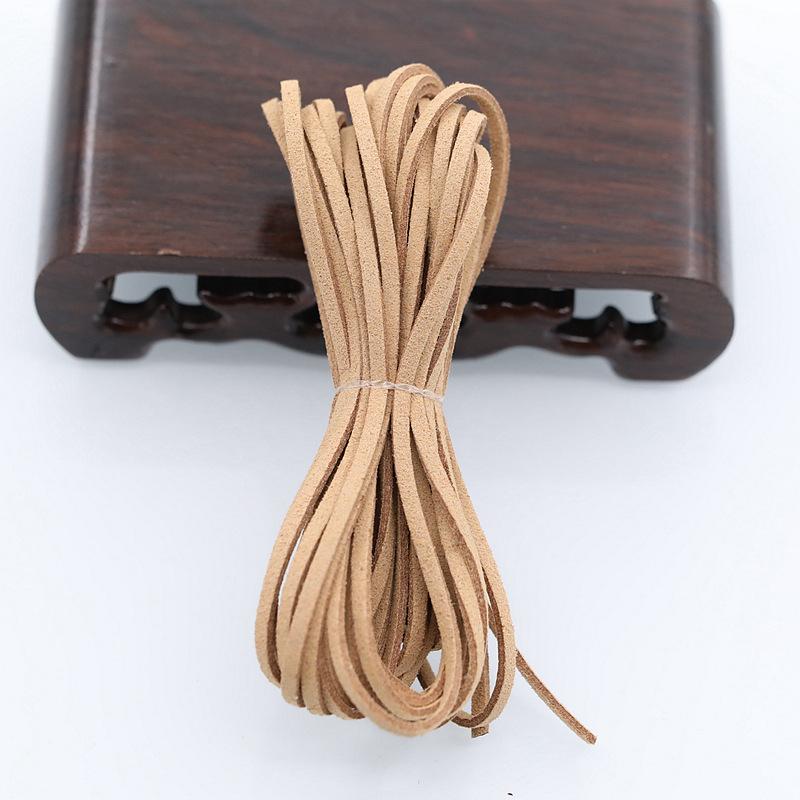 5M Langes Lederband Flaches Wildlederimitat Schnur Faden DIY Armband Funde Seil Schnur Schmuckherstellung 3mm Dicke Zubehör