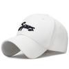 Qi korean style washed cotton pure color hat for men and women couple stereoembroider sunshade baseball cap