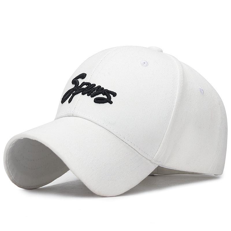 Qi korean style washed cotton pure color hat for men and women couple stereoembroider sunshade baseball cap
