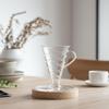 Clear Conical Coffee Dripper Reusable Spiral Design Drip Coffee Filter for Home Office Barista Beginners