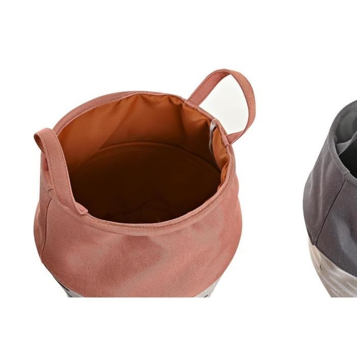 Panier à linge - Noname - 3 unités - Gris et Orange - 28 x 28 x 30 cm - Contemporain