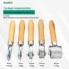 Wooden Handle Tire Repair Compaction Roller - 7mm Rubber Cold Patch Tool