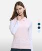 2ELA Lovely Shot Women'S Color-Blocked Sleeve Long Sleeve Collared T-Shirt (M6St01) 4 Colors