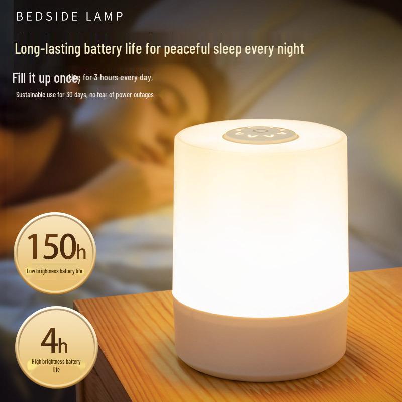 Smart LED Touch Night Light with Remote Control - Baby-Friendly Bedside Lamp for Cozy Dorm Atmosphere