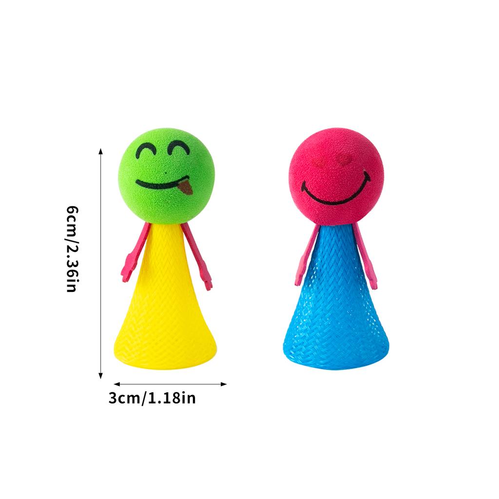 12pcs Cute Creative Jumping Doll finger Stress Release Toys for Kids Birthday Party Favors Treat Boys Girls Reward Guest Gifts