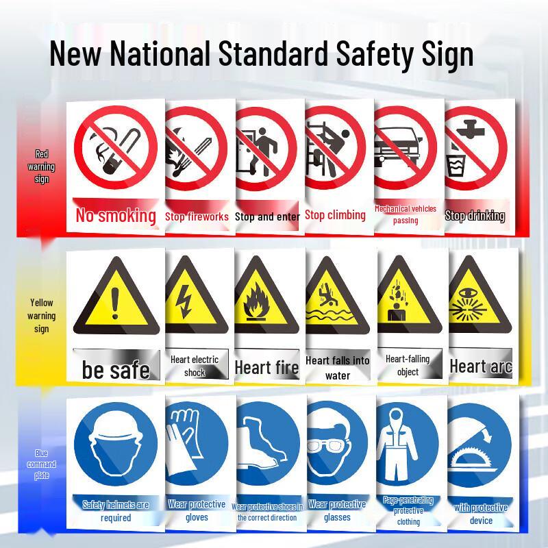 DAXTE Reflective Aluminum Safety Sign - Electrical Hazard & No Smoking