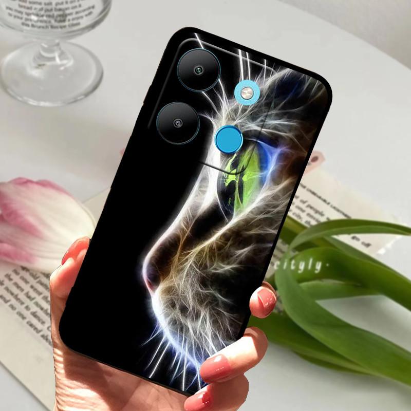 For Infinix Smart 7 Case Luxury Silicone TPU Soft Phone Black Cover Cases For Infinix Smart7 X6515 Funda Protector Coque Capa