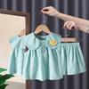 Cute Girls Summer Fruit Print Two Piece Set Casual Baby Toddler Outfit Stylish Children Clothing Shorts And Top