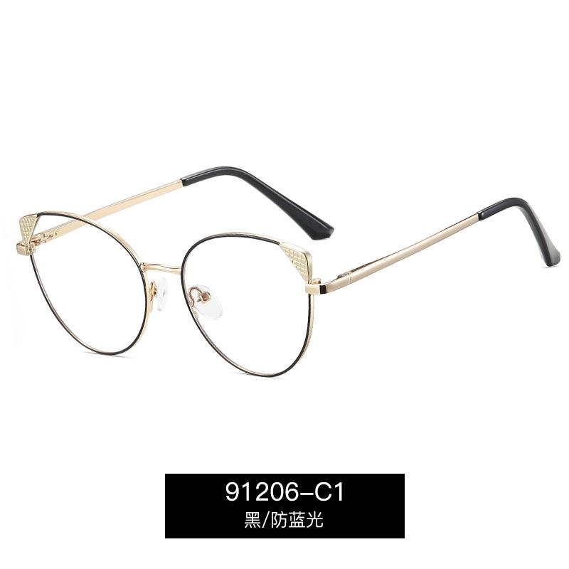 

Модные женские готовые очки для близорукости Кошачий глаз Круглая оправа Блокирующие синий свет Очки с прозрачными линзами Очки с отрицательным диоптрием 0