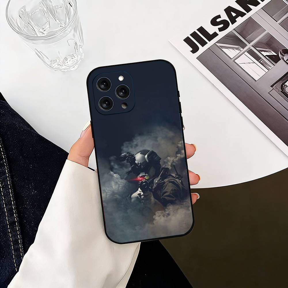 

GAME D-delta force Phone Case For iPhone 17,16,15,14,13,12,11 Plus,Pro Max,XS,Soft Silicone Black Cover iPhone13