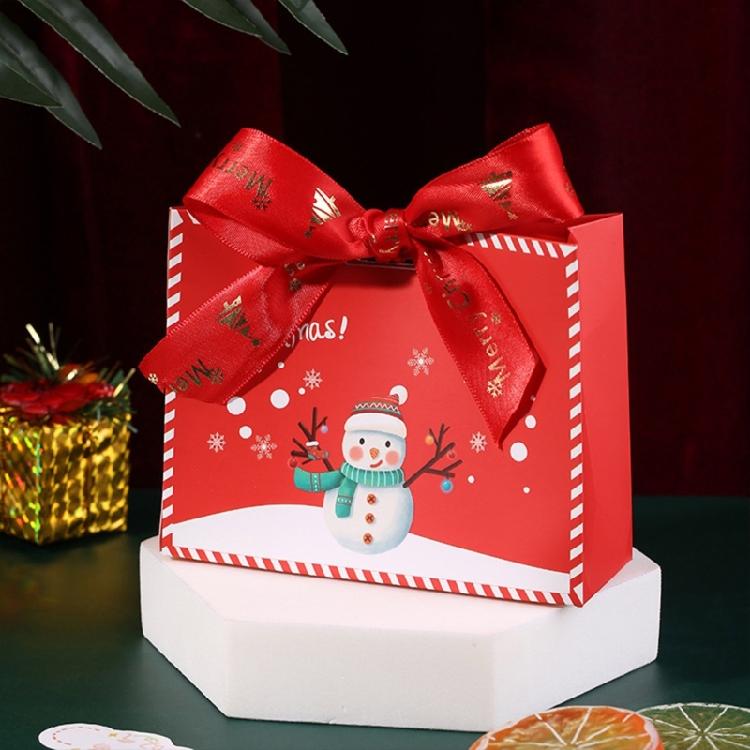 Set of 12 Christmas Holiday Gift Bags Paper Carriers for Christmas Party Favor Festival Christmas Paper Bags With Handle