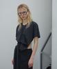 LCDC™ Back Slit V-Neck Top (Dark Gray)