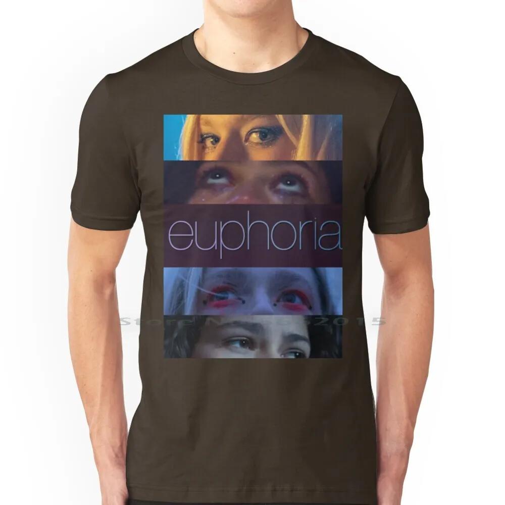 Euphoria T Shirt 100 Cotton Euphoria Eyes Looking Directions Movie Tv Show Cinema Color Zendaya Rue Bennett Hunter Schafer