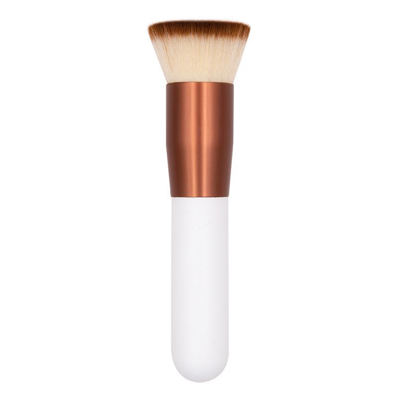 Large Flat Head Foundation Brush Soft Wood Handle Seamless Concealer Face Beauty Tool for BB Cream Liquid Makeup