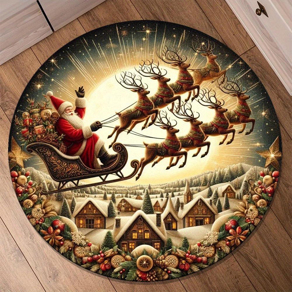 Christmas Rugs: Santa, Snowflakes & Holiday Designs for a Magical Home Bedroom room floor mats New Year home decoration