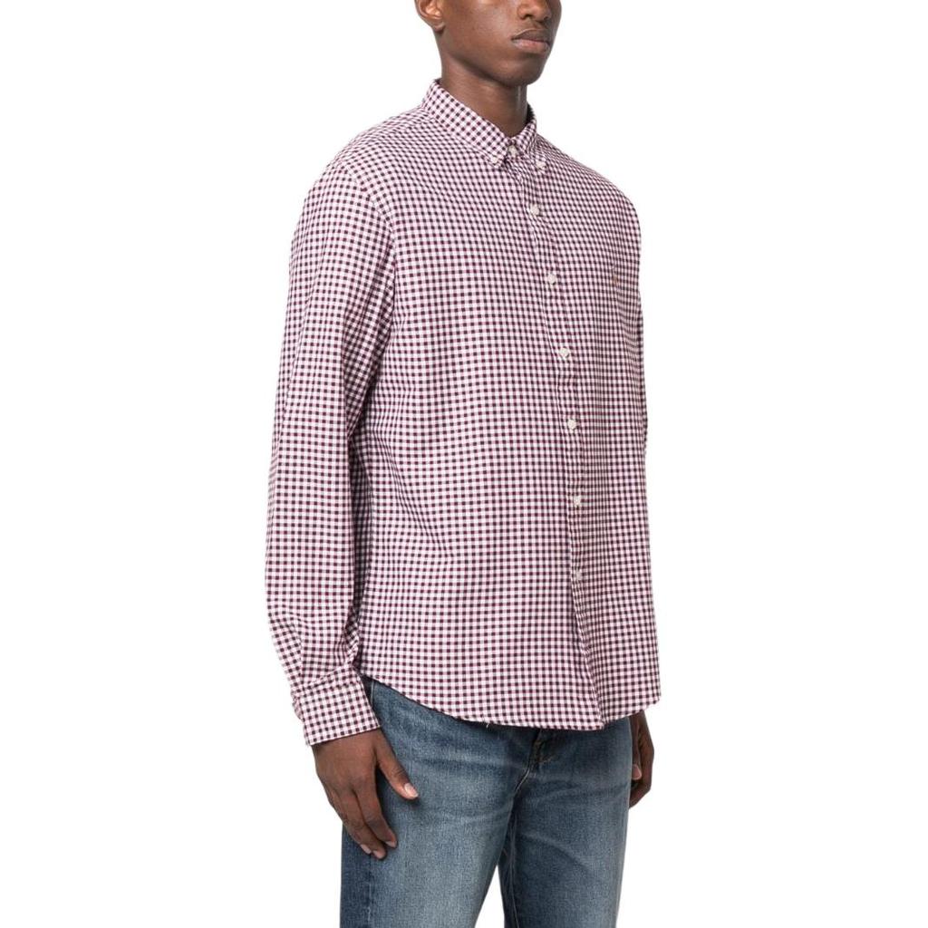 Polo Ralph Lauren Plaid Button-Down Long Sleeve Shirt Men Shirts Red 710852741-001