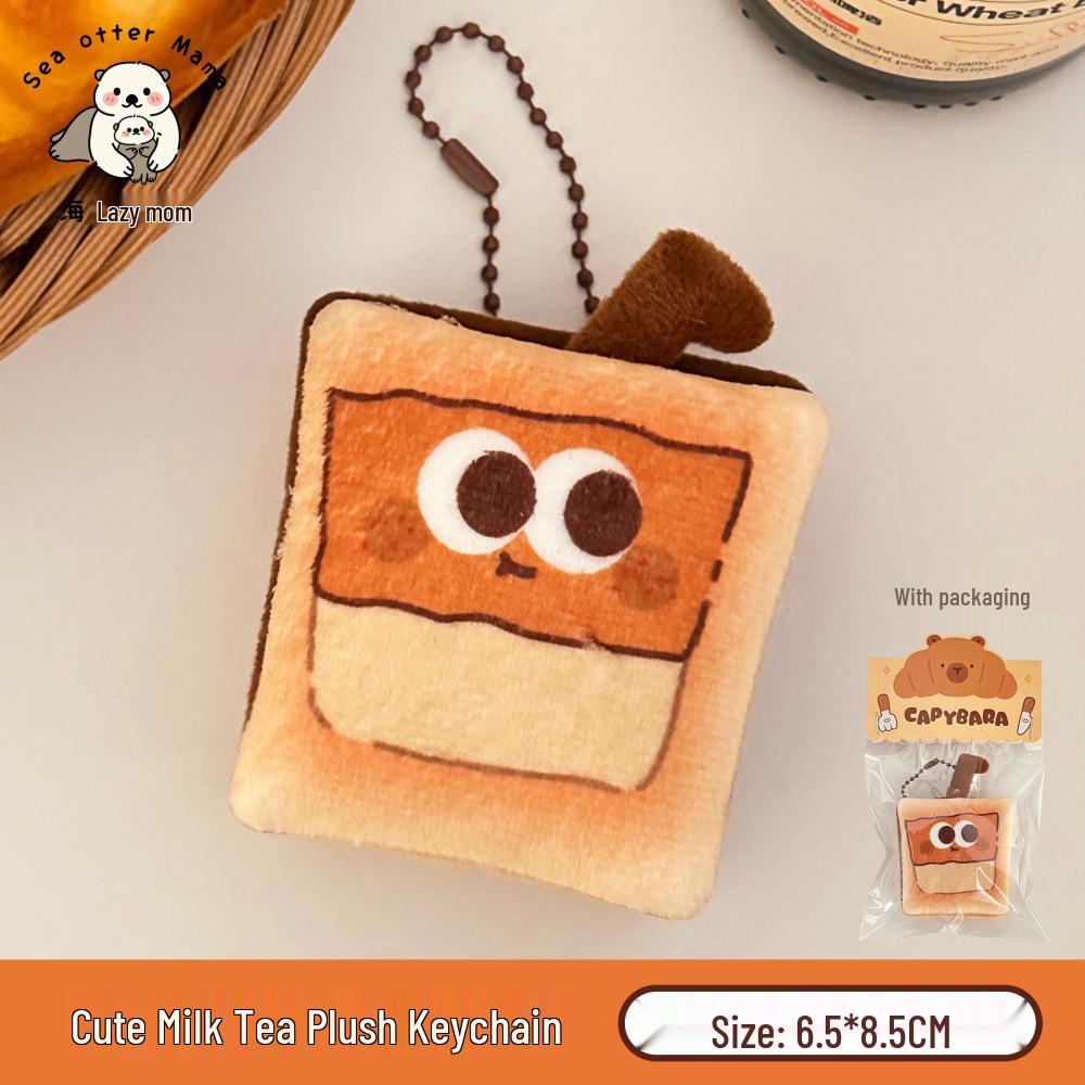Adorable Food Plush Keychain: Cute Bread Doll Pendant for Versatile Decoration