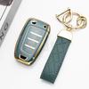 Gold Edge Tpu For Hyundai Elantra Solaris Tucson I30 I35 I40 Kona Genesis Santa Fe Azera Car Key Case Cover Holder Shell Fob