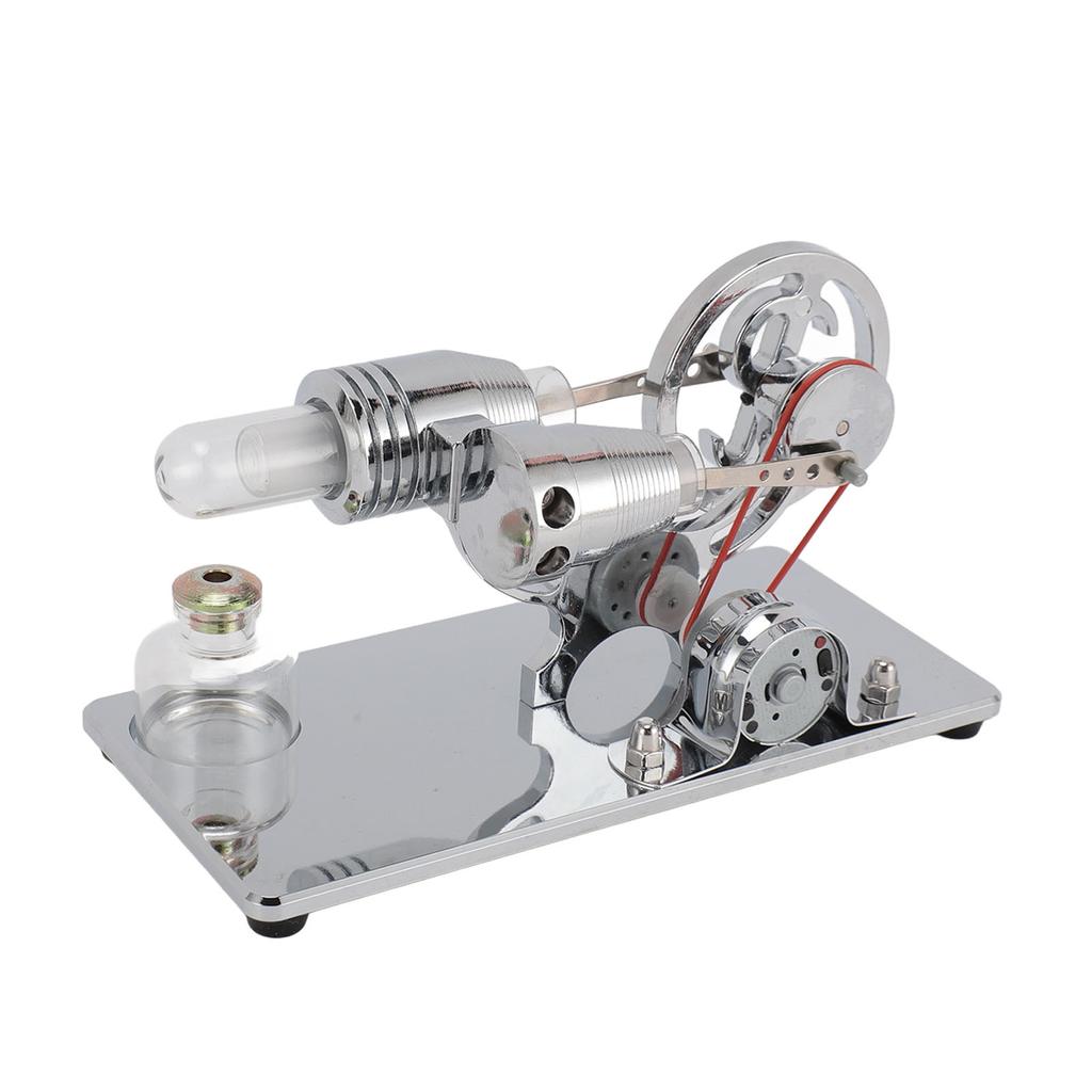 Sterling Engine Model with LED Bulb and Flywheel Stirling Engine Motor Model Educational Toy