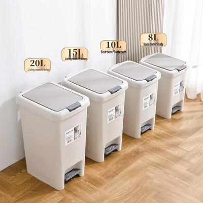 Yatak Odası, Oturma Odası, Yurt Odası, Banyo, Mutfak ve Tuvalet için Ayak Pedallı ve Kapaklı Büyük Çöp Kutusu.