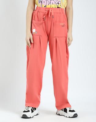 Girls Printed Regular Fit Lower Track Pants