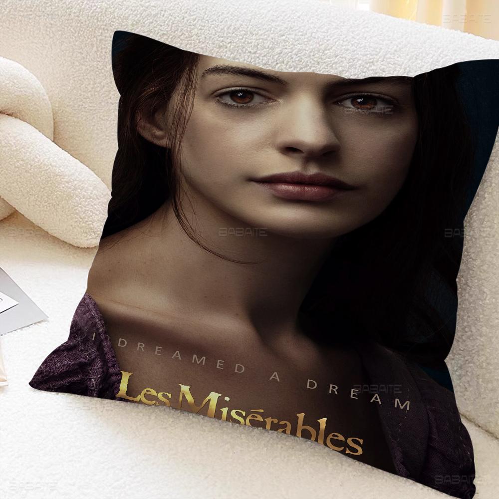 A-anne H-hathaway Pillow Gift Home Office Decoration Bedroom Sofa Car Cushion Cover Case 45x45