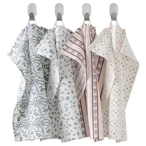 

IKEA INAMARIA: Set of 4 patterned kitchen towels, 30x40 cm, blue and pink (204.930.77)