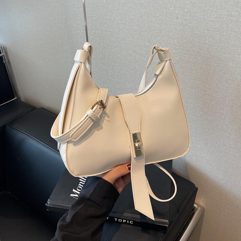 Fashion Versatile Season Solid Color High Value Underarm Bag Foreign Style Casual Shoulder Bag