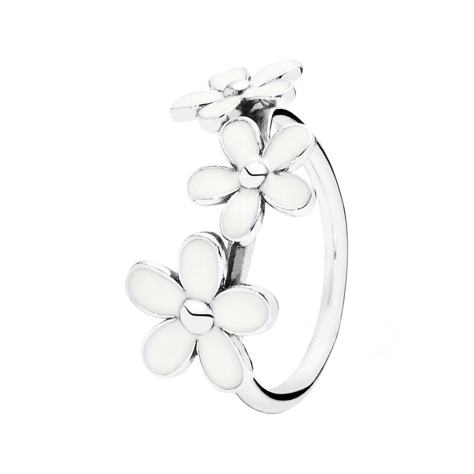 Pandora Floral Decorative Edge Design Silver Ring Women rings 190900EN12-52 Box,52