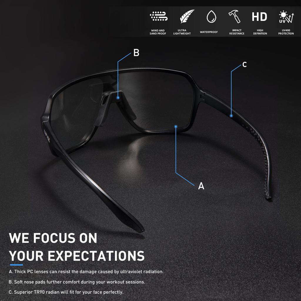 SCVCN Photochromic Cycling Glasses Polarized Sunglasses for Men MTB Bike Eyewear Goggles Bicycle Glasses Sports UV400 Sunglasses 4