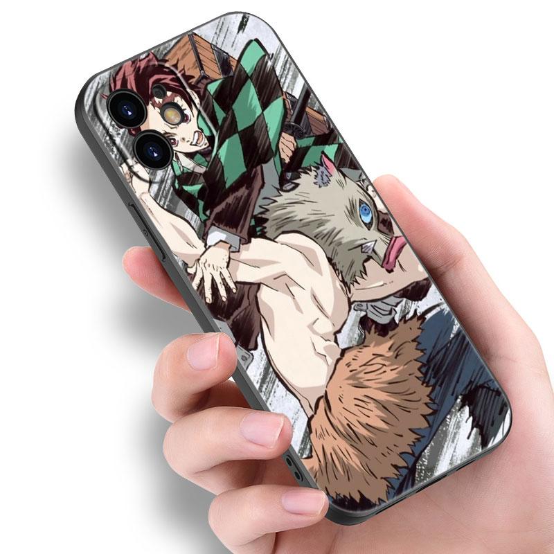 Anime Demon Slayer Inosuke Phone Case For Apple iPhone 14 13 12 Mini 11 Pro Max 7 8 XR X XS 7 8 Plus SE 2020 2022 Cover