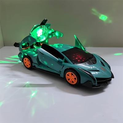 Batteriebetriebenes Spielzeug-Sportwagen mit automatischen 360°-Drehlichtern, zu öffnenden Türen, Sound- und Lichteffekten, für Jungen 3-6 Jahre, Batterien nicht enthalten