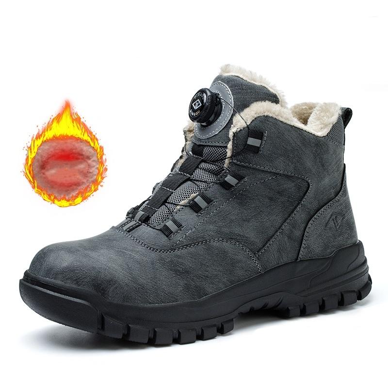 Drehknopf Sicherheitsstiefel Herren Damen Stahlkappe Sicherheit Arbeitsschuhe Durchstichsicher Schutz Arbeitssicherheitschuhe Größe 47 48