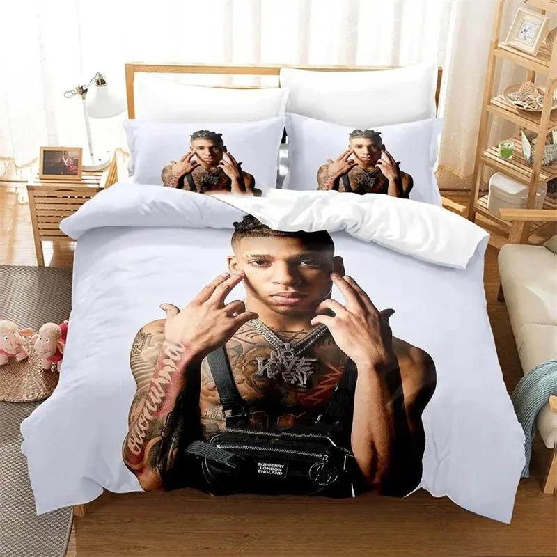 3D NLE Choppa Rapçi Yatak Takımı, Nevresim Yorgan Yatak Takımı Yorgan Kılıfı Yastık Kılıfı, King Queen Tek Boy Erkek Çocuk Kız Çocuk Yetişkinler