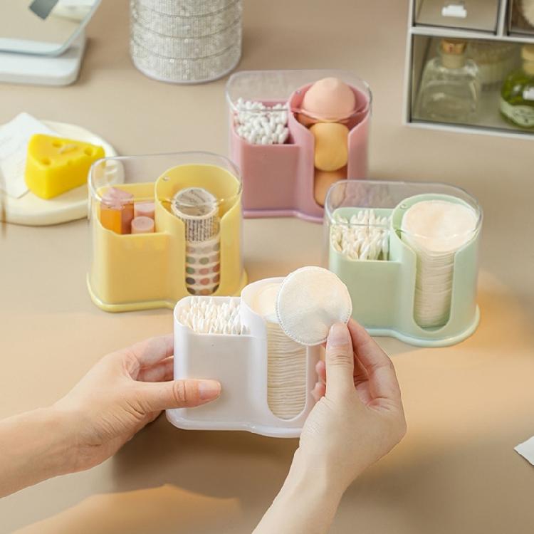 Hygienic Cosmetic Cotton Storage Container Clear Vertical Organizers For Bathroom And Vanities Organization