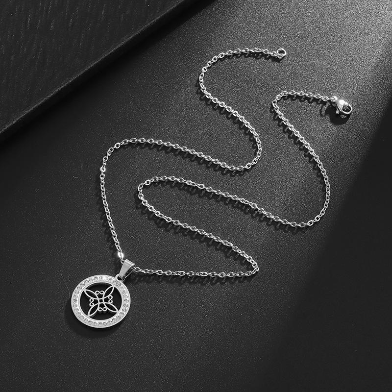 Witch's Knot Micro Fashion Light Luxurious Hollow Jewelry Pendant Necklace