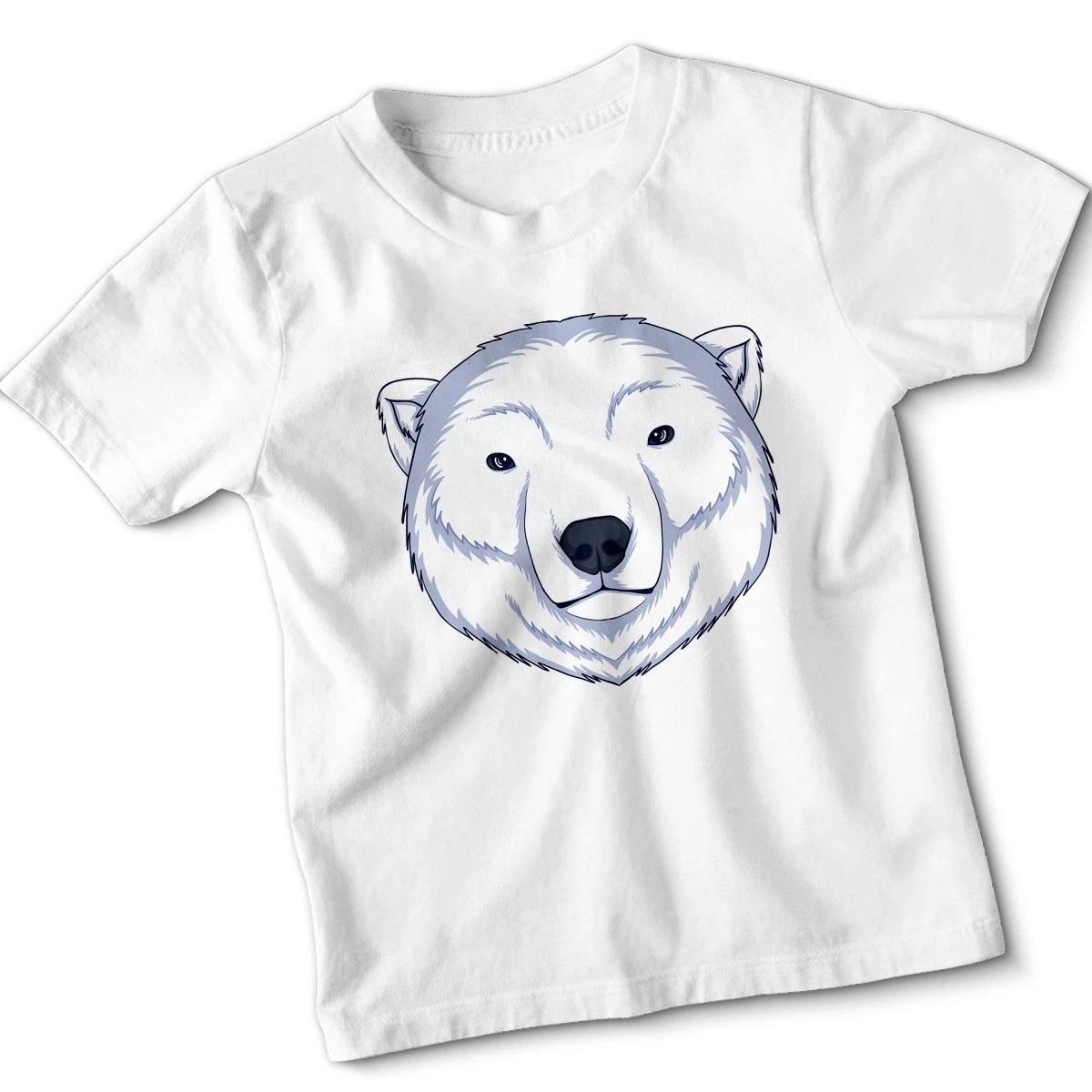 

Polar Bear Arctic Animals Kids T-Shirt Boys Girls Wildlife Tee 120