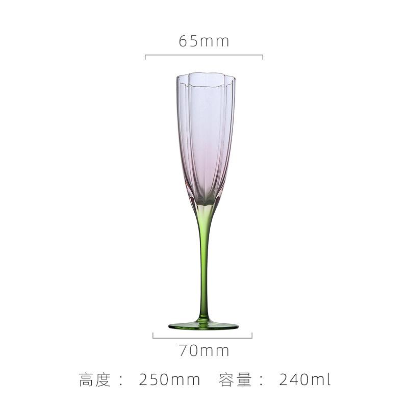 Creative Cocktail Glass with Reverse Mouth High-value Tulip Glassware High-heeled Wine Glass Juice Glasses