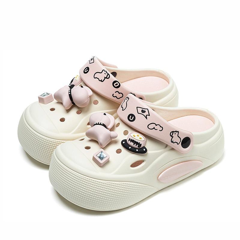 Women S Cute Pony Clogs Summer Thick Sole Non Slip Indoor Outdoor Sandals