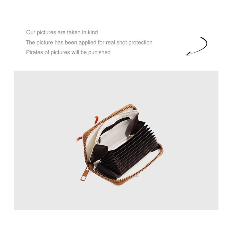 New INS style Korean style short zipper multi-card slot wallet cute girly niche design card holder