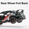 PCDB3 1:32 Honda CIVIC TYPE-R Accord Toys Diecast Alloy Models Car 6 Doors Opened Sound Light Pull Back Cars Children's Holiday Gifts