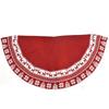 2024 Knitted Christmas Tree Skirt: 48" Red & White Snowflake Deer Pattern Decor