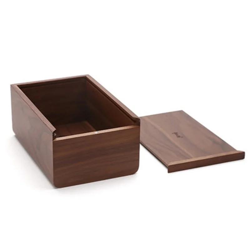 Spot wooden black walnut tissue storage wooden box office cafe living room wooden drawing paper box table decoration