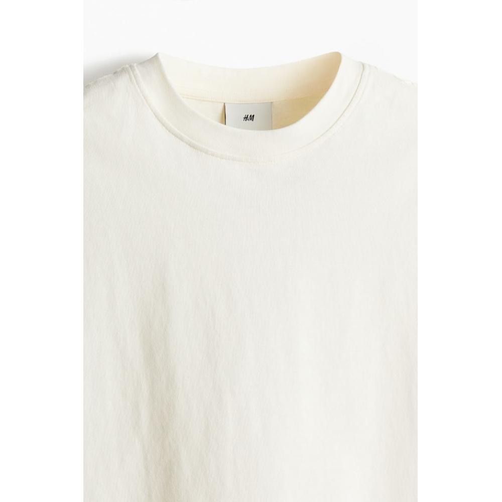 H M Loose Fit Sleeveless Top creaM