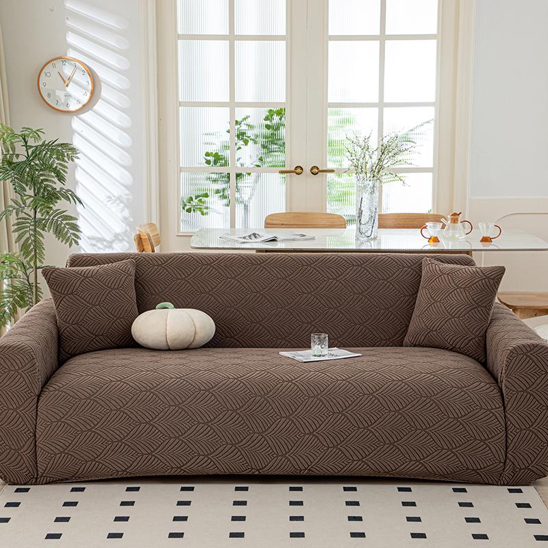 Stretch Thick Plush Jacquard L Shape Sofa Cover Slipcover Couch Protector Living Room Furniture Cover