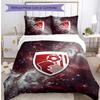 Bournemouth Fußball Bedrucktes 3-teiliges Bettwäscheset, Bequemes Hautfreundliches Schlafzimmer Bettbezug-Set